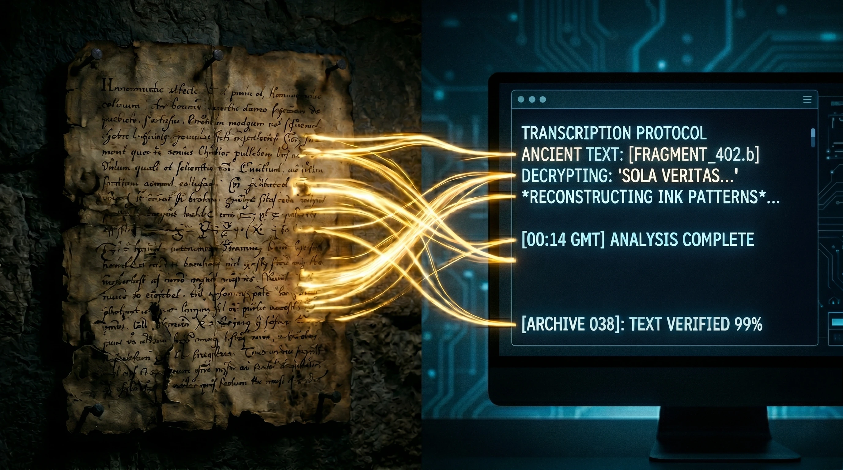 AI recognizes manuscript